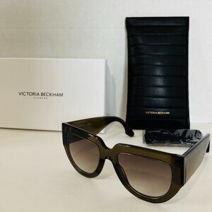 Authentic Victoria Beckham Khaki Sunglasses - New with Packaging